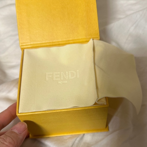 Fendi Silver Crystal-Embellished Watch